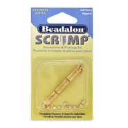 Beadalon Scrimp Finding Kit bullet shape 1.04mm Gold