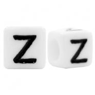 Acrylic letter beads letter Z White
