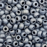 Miyuki seed beads 6/0 Metallic Matte Silver Gray 6-2002