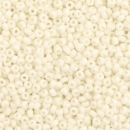 Miyuki seed beads 11/0 Opaque Matte Cream White 11-2021
