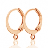 DQ metal earrings 12mm Rose gold