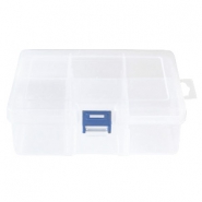 Jewellery display 6 compartment storage box Transparent