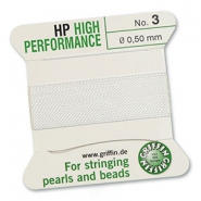 Griffin bead cord high performance &Oslash;0.5mm White