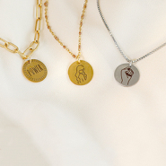 Feminine jewellery with stainless steel charms and DQ European metal beads