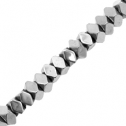 Hematite beads faceted disc Silver Grey