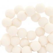 6 mm acrylic beads matt Powder White