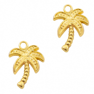 Metal charms palmtree Gold (nickel free)