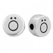 DQ European metal letter beads &Ouml; Antique Silver (nickel free)