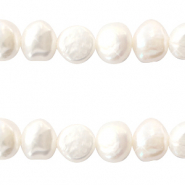 BQ Freshwater pearls nugget round 7-8mm Natural White