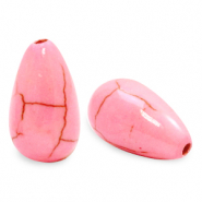 Beads Ceramic drop Pink