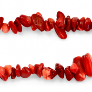 Chips stone beads Siam Red