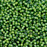 Miyuki seed beads 11/0 Fancy Lined Chartreuse Green 11-3764