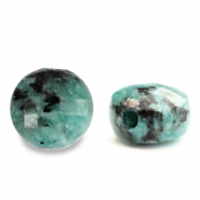 Natural stone beads Dalmatian Stone faceted 5mm Turquoise Blue