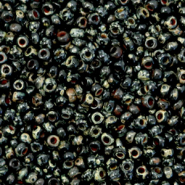 Miyuki seed beads 11/0 Opaque Picasso Black 11-4511
