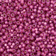 Miyuki seed beads 11/0 Silverlined Dyed Duracoat Peony Pink 11-4247