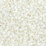 Miyuki seed beads 11/0 Gilt Lined White Opal 11-551