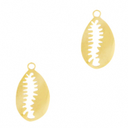 Stainless steel charms Cowrie Gold