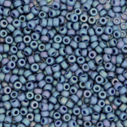 Miyuki seed beads 11/0 Opaque Glazed Frosted Rainbow Bayberry Blue 11-4703
