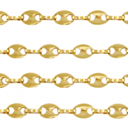 Stainless Steel findings belcher chain puffed anchor mariner links Gold