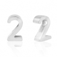 Stainless steel beads number 2 Silver
