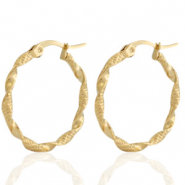 Stainless steel earrings creole Gold