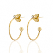 Stainless steel earrings / earpin creole Gold