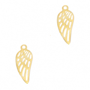 Stainless steel charms angel wing Gold