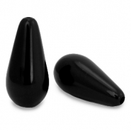 Polaris Elements drop shaped beads Mosso shiny Jet Black