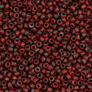 Miyuki seed beads 11/0 Opaque Picasso Red 11-4513