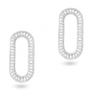 Zirconia oval connector Silver