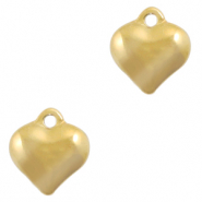 Stainless steel charms heart Gold