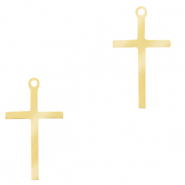 Stainless steel charms cross Gold