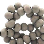 Wooden beads round 8 mm Taupe Grey