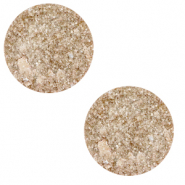 20 mm flat Polaris Elements cabochon Goldstein Blushing Peach