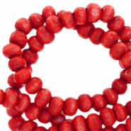 Wooden beads round 6mm Mars Red