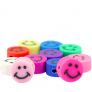 Polymer beads smiley Multicolour