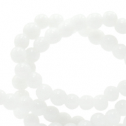4 mm natural stone beads Jade White