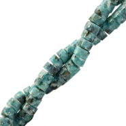 Natural stone beads Dalamtian Stone disc 4mm Turquoise Green