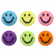 Acrylic letter beads smiley Multicolour