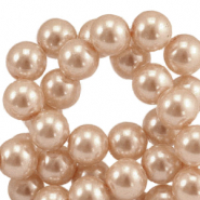 Glass pearls 6mm Cream Peach