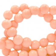 4 mm glass beads opaque Peach Blush Pink