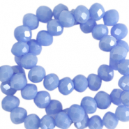 Top faceted beads 4x3mm disc Sky Blue-Pearl Shine Coating