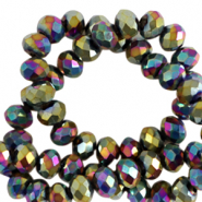 Top faceted beads 3x2mm disc Gold-AB Coating