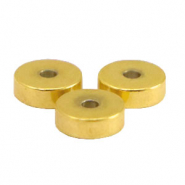 Stainless steel beads disc 6mm Gold