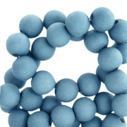 6 mm acrylic beads matt Glacier Blue