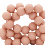 6 mm acrylic beads matt Dusty Mauve Pink