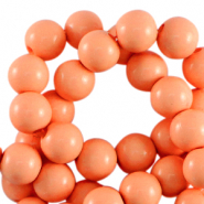 6 mm acrylic beads shiny Coral Orange