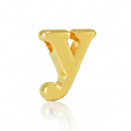 DQ European metal letter beads Y Gold (nickel free)
