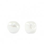 Imitation freshwater pearls White