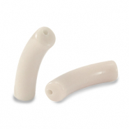 Acrylic beads tube Latte Beige